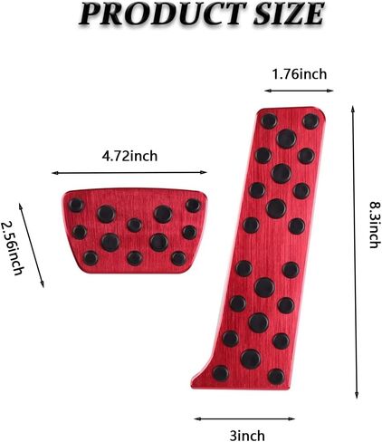 for 2018-2022 Camry Lexus ES/LS,2019-2022 RAV4/ Avalon, 2020-2022 Highlander, 2021-2022 Sienna/Venza, Anti-Slip Foot Pedal Cover Aluminum Brake and Gas Pedal Pad Accessories 2PCS(Black) in Saudi Arabia