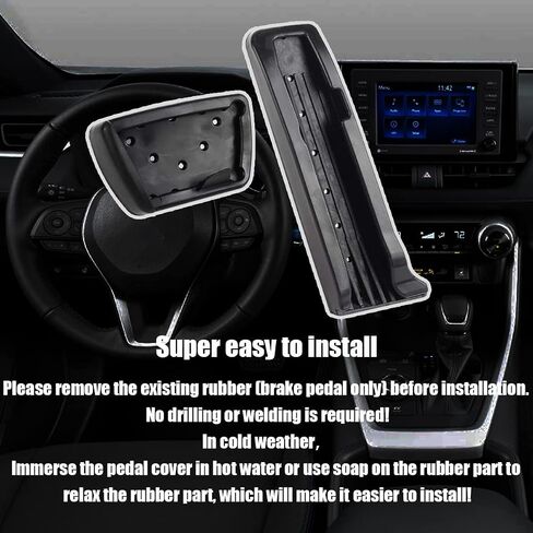 for 2018-2022 Camry Lexus ES/LS,2019-2022 RAV4/ Avalon, 2020-2022 Highlander, 2021-2022 Sienna/Venza, Anti-Slip Foot Pedal Cover Aluminum Brake and Gas Pedal Pad Accessories 2PCS(Black) in Saudi Arabia
