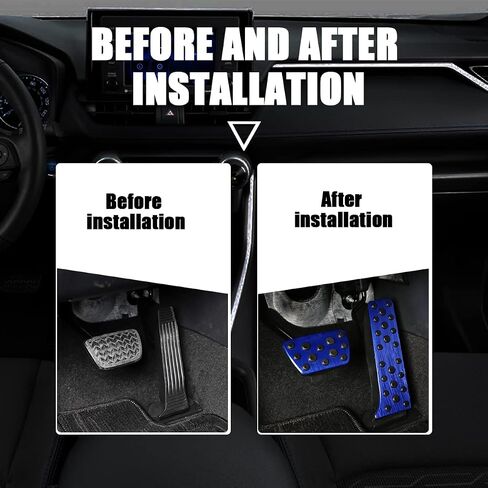for 2018-2022 Camry Lexus ES/LS,2019-2022 RAV4/ Avalon, 2020-2022 Highlander, 2021-2022 Sienna/Venza, Anti-Slip Foot Pedal Cover Aluminum Brake and Gas Pedal Pad Accessories 2PCS(Black) in Saudi Arabia