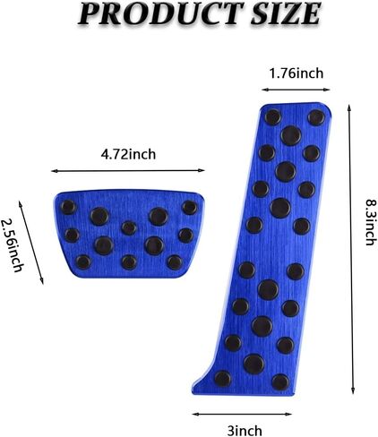 for 2018-2022 Camry Lexus ES/LS,2019-2022 RAV4/ Avalon, 2020-2022 Highlander, 2021-2022 Sienna/Venza, Anti-Slip Foot Pedal Cover Aluminum Brake and Gas Pedal Pad Accessories 2PCS(Black) in Saudi Arabia