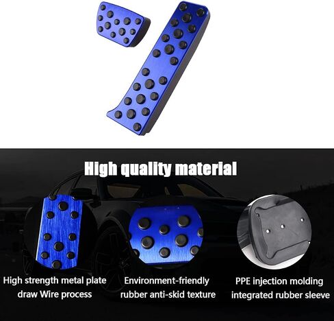 for 2018-2022 Camry Lexus ES/LS,2019-2022 RAV4/ Avalon, 2020-2022 Highlander, 2021-2022 Sienna/Venza, Anti-Slip Foot Pedal Cover Aluminum Brake and Gas Pedal Pad Accessories 2PCS(Black) in Saudi Arabia