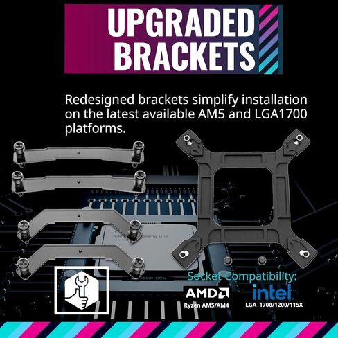 Cooler Master MasterAir MA620M ARGB Dual Tower CPU Air Cooler, SF120R Fan, Hexagon Strip ARGB Lighting, 6 Heat Pipes, Copper Plated Base, AMD Ryzen AM4, Intel LGA1700*/1200/115X (MAM-D6PN-120PA-R1) in Saudi Arabia