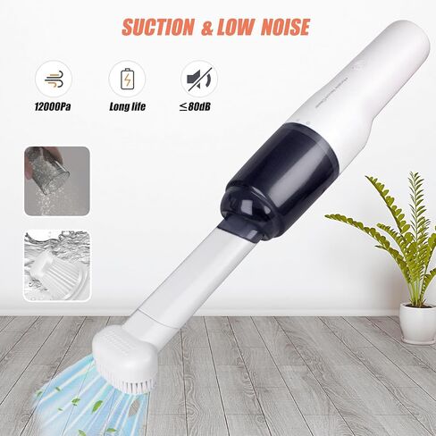 Handheld Vacuum Cordless, Mini Car Vacuum Cleaner High Power, Hand Held Vacuum USB Rechargeable, Keyboard Wireless Handheld Vacuum for Car Home Office (White) in Saudi Arabia