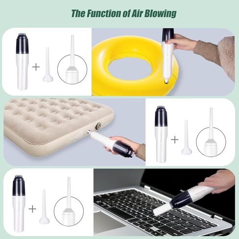 Handheld Vacuum Cordless, Mini Car Vacuum Cleaner High Power, Hand Held Vacuum USB Rechargeable, Keyboard Wireless Handheld Vacuum for Car Home Office (White) in Saudi Arabia