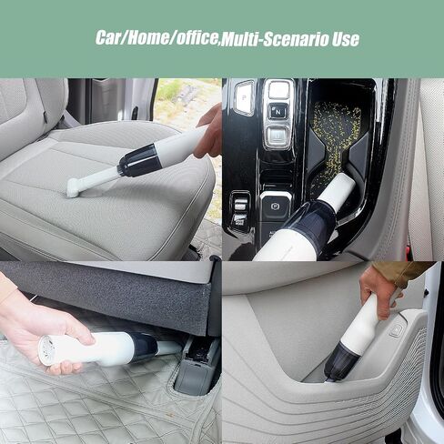 Handheld Vacuum Cordless, Mini Car Vacuum Cleaner High Power, Hand Held Vacuum USB Rechargeable, Keyboard Wireless Handheld Vacuum for Car Home Office (White) in Saudi Arabia