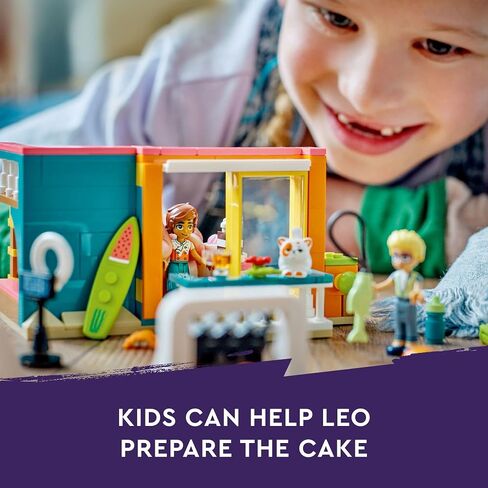 Lego Friends Leo's Room 41754, Baking Themed Bedroom Playset, Collectible Toy for Girls and Boys with Olly Mini-Doll, Accessories & Pet in Saudi Arabia