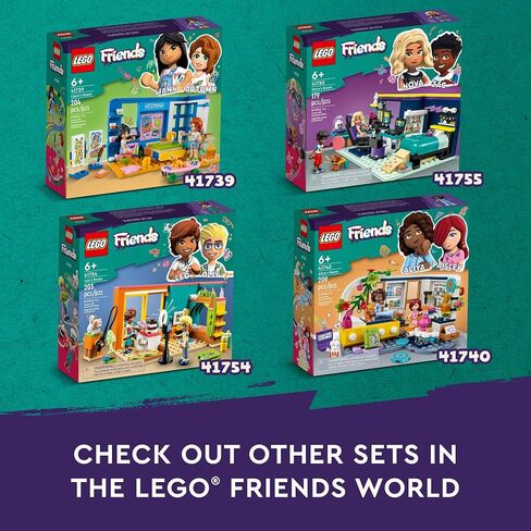 Lego Friends Leo's Room 41754, Baking Themed Bedroom Playset, Collectible Toy for Girls and Boys with Olly Mini-Doll, Accessories & Pet in Saudi Arabia