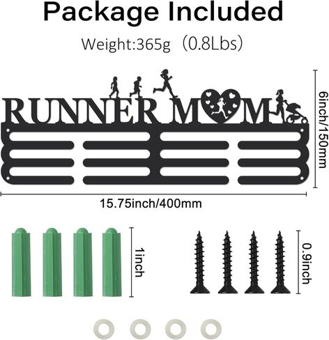 SUPERDANT Running Medal Hanger Display Sports Medal Holder for Man Iron Competition Medals Display Rack for 60+ Medals Ribbon Decorative Awards Ribbon Hooks for Athletes Runners Gift in Kuwait