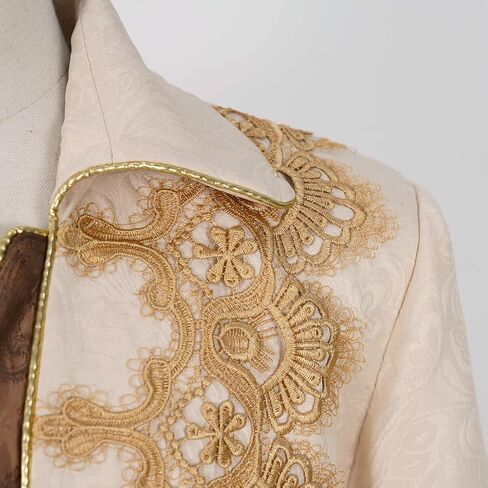 Mens Steampunk Medieval Tuxedo Jacket Embroidery Tailcoat Vintage Gothic Tuxedo in Kuwait