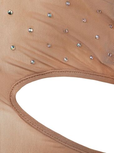 Floerns Women's Rhinestone Ruched Skorts Elastic High Waist Party Skirt Shorts in Saudi Arabia