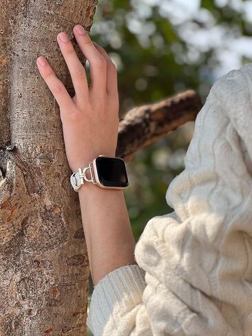 سوار من الجلد الأصلي متوافق مع ساعة Apple Watch النسائية مقاس 38 مم 40 مم 41 مم، حزام جلدي نحيف مصمم مع إبزيم معدني ذهبي وردي على شكل حرف D لساعة iWatch Series 9 8 SE 7 6 5 4 3 2 1، أسود in Kuwait
