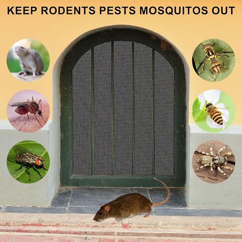 304 شبكة سلكية منسوجة من الفولاذ المقاوم للصدأ، مقاس 30 شبكة: 15.7 بوصة × 59 بوصة (40 × 150 سم) شبكة سلكية لشاشة النافذة، تمنع دخول ثعابين الفئران والفئران والدبابير والقوارض، سهلة القطع والتركيب in Kuwait