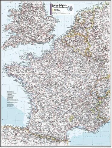 National Geographic Maps: France, Belgium and the Netherlands Wall Map - Compact - 21.5 x 16.25 inches in Saudi Arabia