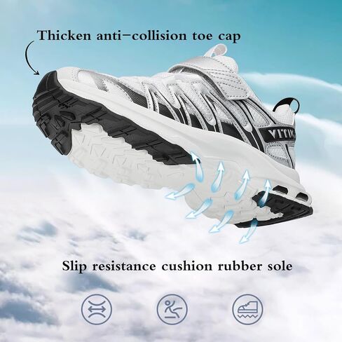 JMFCHI Kids Sneakers Boys Girls Tennis Running Shoes Outdoor Hiking Sneaker for Boys Athletic Breathable in Kuwait