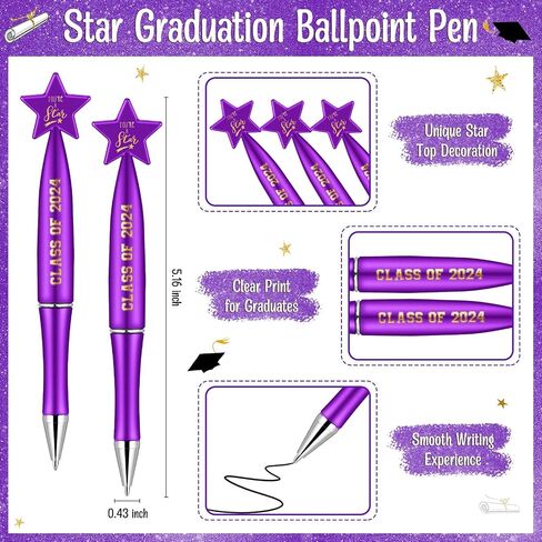 Spakon 24 Sets Class of 2024 Graduation Gifts Include 24 Star Ballpoint Pens 24 Inspirational Acrylic Keychains 24 Bookmarks Opp Bags Cable Ties Graduation Party Favors for Guests Students (Green) in Saudi Arabia