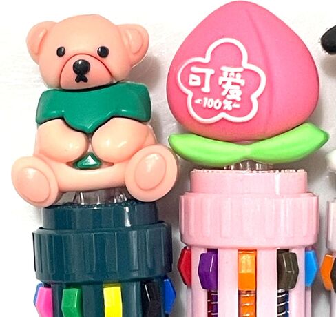 sencoo 6 pack 10-in-1 Multicolor Ballpoint Pen 10 Colors Cute Cartoon Barrel Ballpoint Pen for Office School Supplies Students Prize Rabbit Cow Dinosaur Bear Animal Children Gift in Saudi Arabia