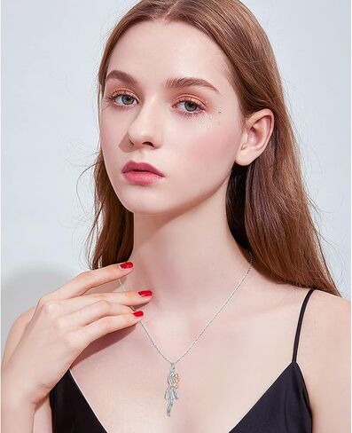 Mother and Child Hug Necklace for Mom, Sterling Silver Mom Necklace Jewelry Gifts for Mother's day in Saudi Arabia