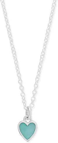 Boma Jewelry Sterling Silver Green Mother of Pearl Heart Pendant Necklace, 18 Inches in Saudi Arabia