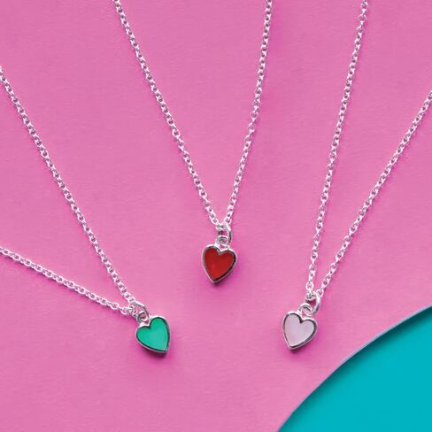 Boma Jewelry Sterling Silver Green Mother of Pearl Heart Pendant Necklace, 18 Inches in Saudi Arabia