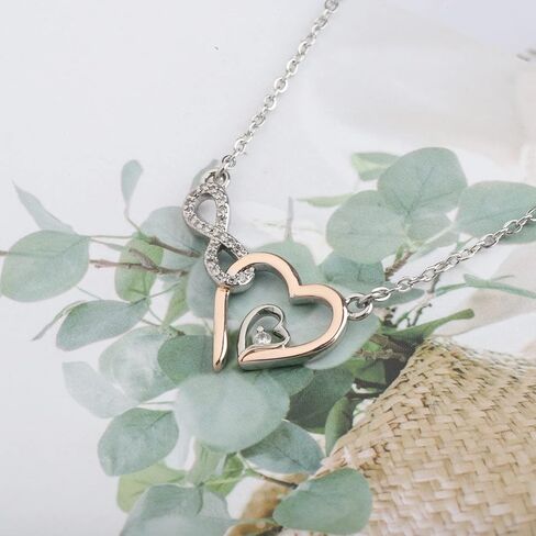 Infinity Heart Twin Sister Pendant Necklace Sister Gifts for Sister Birthday Jewelry for Sister of The Bride Gifts for Big Sister in Saudi Arabia