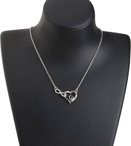Infinity Heart Twin Sister Pendant Necklace Sister Gifts for Sister Birthday Jewelry for Sister of The Bride Gifts for Big Sister in Saudi Arabia