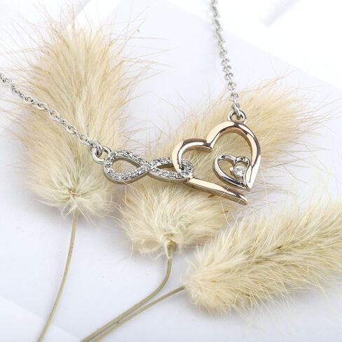 Infinity Heart Twin Sister Pendant Necklace Sister Gifts for Sister Birthday Jewelry for Sister of The Bride Gifts for Big Sister in Saudi Arabia
