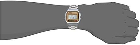 Casio Men's A158WA-1DF Stainless Steel Digital Watch in Saudi Arabia