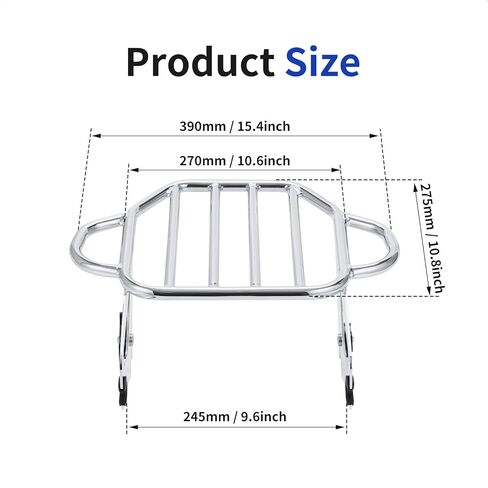 Detachable Luggage Rack Mounting Rack for Solid Steel, Quick Install and Remove for Harley Touring Street Electra Glide Road King 2009-2024 (Black) in Kuwait