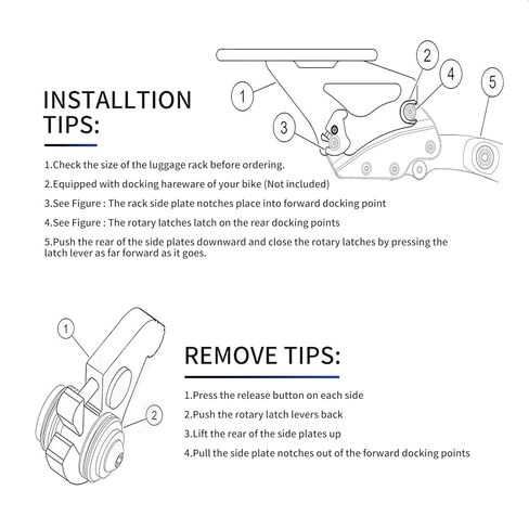Detachable Luggage Rack Mounting Rack for Solid Steel, Quick Install and Remove for Harley Touring Street Electra Glide Road King 2009-2024 (Black) in Kuwait