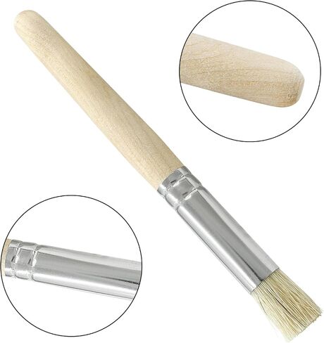6 Pcs Natural Stencil Paint Brushes Wooden Stencil Brushes for DIY Crafts Acrylic Paint Watercolor Oil Painting(3 Sizes) in Saudi Arabia