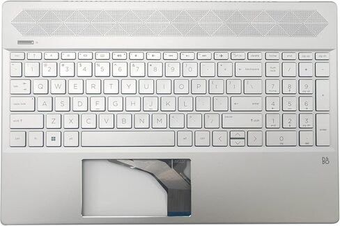 Replacement Upper Case Palmrest Top Cover Backlit Keyboard Assembly for HP Pavilion 15-CS 15T-CS 15-CW 15-CU Laptop L24752-001 Silver in Saudi Arabia