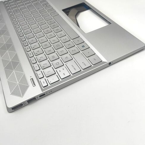 Replacement Upper Case Palmrest Top Cover Backlit Keyboard Assembly for HP Pavilion 15-CS 15T-CS 15-CW 15-CU Laptop L24752-001 Silver in Saudi Arabia