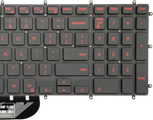 ANTWELON Replacement Laptop Keyboard RED Backlight for Dell Inspiron 3583 5565 5567 5570 5575 7566 7567 7577 5765 5767 5770 5775 7773 7778 7779, G3 3579 3779, G5 15 5587, G7 15 7588 US Layout in Saudi Arabia