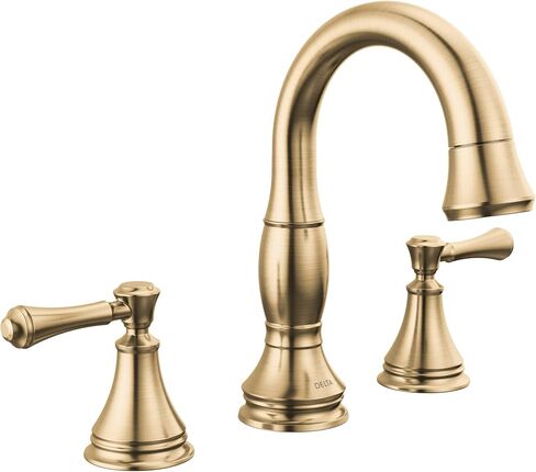 Delta Faucet Cassidy Widespread Bathroom Faucet Chrome, Bathroom Faucet 3 Hole, Bathroom Sink Faucet, Metal Drain Assembly, Chrome 3597LF-MPU in Saudi Arabia