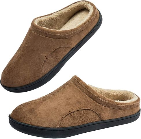 Anbenser Mens Cozy House Slippers Memory Foam Bedroom Slippers Casual Warm Plush Lining Slip on Indoor Outdoor in Saudi Arabia