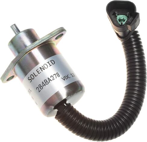 2848A278 وقود الديزل إيقاف إيقاف التشغيل الملف اللولبي 172-7209 متوافق مع بيركنز كاتربيلر CAT 216 226 246 Skid Steer UB704 700 Series Engine 12V أجزاء الجرار in Kuwait