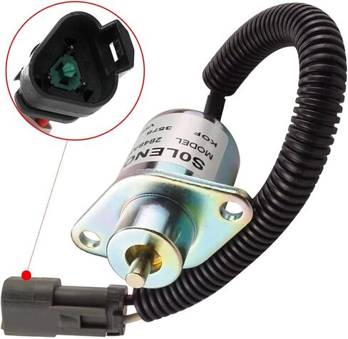 2848A278 وقود الديزل إيقاف إيقاف التشغيل الملف اللولبي 172-7209 متوافق مع بيركنز كاتربيلر CAT 216 226 246 Skid Steer UB704 700 Series Engine 12V أجزاء الجرار in Kuwait