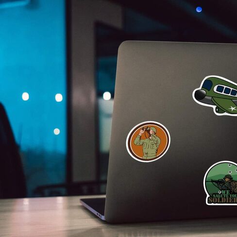 100pcs Military Stickers for Water Bottles,Camo Stickers for Trucks Cars Bumper Laptop Skateboard Scrapbooking,Waterproof Vinyl US Army Graffiti Stickers Decals for Kids Boys in Kuwait