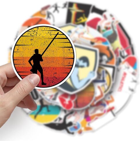 Athletics Stickers Pack, 50PCs, Track and Field Stickers, Vinyl Decals, Stickers for Hydro Flask, Laptop, Water Bottle, Stickers for Kids, Toddlers, Teens, Girls (Athletics in Saudi Arabia
