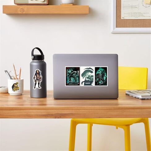 Predator VS Alien StickersThriller Movie Stickers 50PCS Laptop Reward Motivational Stickers for Water Bottle, Skateboard,Refrigerator,Hydro Flasks, Decal, Waterproof Vinyl Decal for Adults, Teens in Saudi Arabia