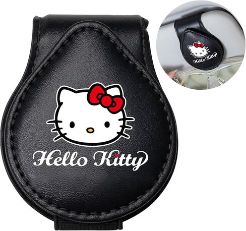 حامل نظارات شمسية للسيارة Hello Kitty، حامل نظارات شمسية للسيارة Hello Kitty، حامل نظارات شمسية للسيارة، مشبك ماجنا للتذكرة/البطاقة، مشبك نظارات شمسية للسيارة لأقنعة السائق/السائق المساعد in Kuwait