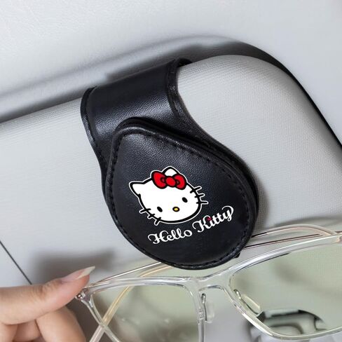 حامل نظارات شمسية للسيارة Hello Kitty، حامل نظارات شمسية للسيارة Hello Kitty، حامل نظارات شمسية للسيارة، مشبك ماجنا للتذكرة/البطاقة، مشبك نظارات شمسية للسيارة لأقنعة السائق/السائق المساعد in Kuwait