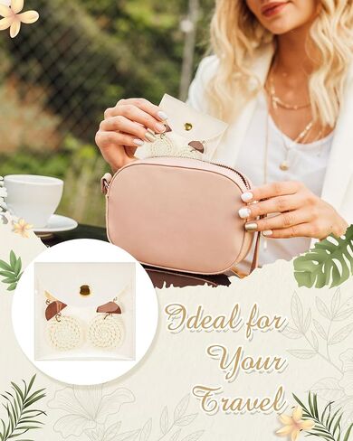 30 Pcs Transparent Window Jewelry Pouch Travel Jewelry Bag Travel Jewelry Organizer with Snap Button for Women Girl Necklaces Bracelets Rings Gift Bags, 3.94 x 3.94 Inches Beige in Saudi Arabia