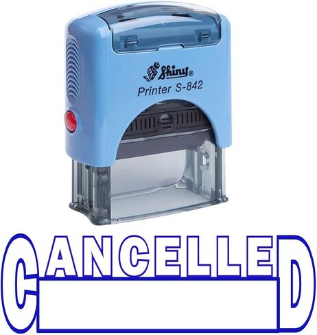 Cancelled Self Inking Rubber Stamp Custom Shiny Office Stationary Stamp in Saudi Arabia