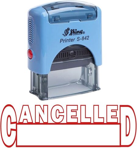Cancelled Self Inking Rubber Stamp Custom Shiny Office Stationary Stamp in Saudi Arabia