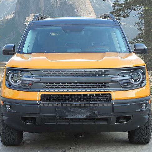 إدراج شبكة أمامية متوافقة مع Ford Bronco Sport 2021-2024، غطاء حماية للشبكة الأمامية لملحقات Bronco Sport الخارجية (أسود) in Kuwait
