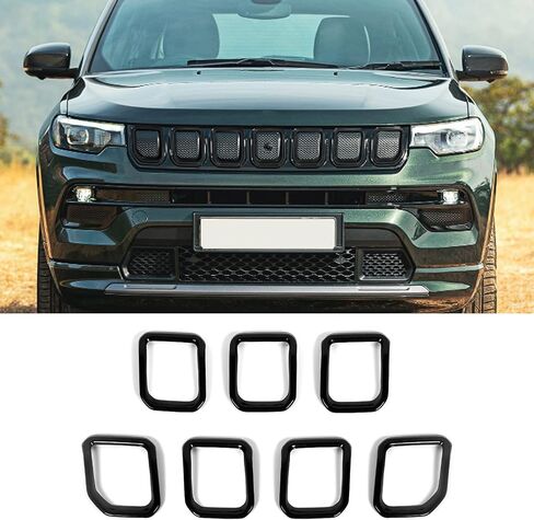 JeCar Grille Inserts Front Grill Covers Exterior Accessories for Jeep Compass 2021+ in Saudi Arabia