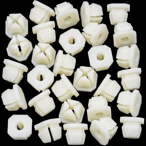 Rexka 30ps Nylon Grill Screw Nuts #8 Screw Size for GM 3893980 Chrysler Chevy 1967-on in Saudi Arabia