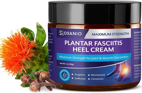 Plantar Fasciitis Relief Cream: Maximum Strength Muscle and Joint Discomfort Relief Cream for Plantar Fasciitis, Heel Spur, Foot, Knee, Hands, and Legs - Natural Botanical Ingredients - 1oz in Saudi Arabia