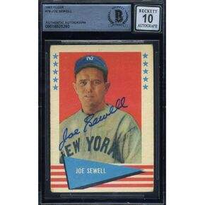 توقيع Joe Sewell Gem Mint 10 Beckett Bas 1961 Fleer Autograph - بطاقات موقعة للبيسبول in Saudi Arabia